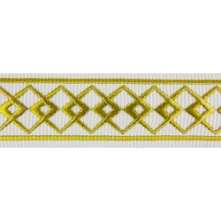 Decorative Braid Trim - Diamond Pattern Gold