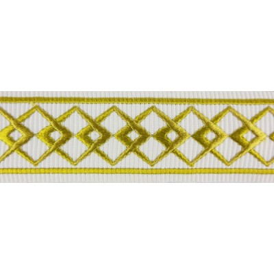 Decorative Braid Trim - Diamond Pattern Gold