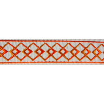 Decorative Braid Trim - Diamond Pattern Orange