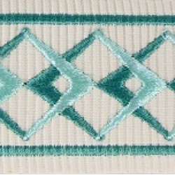 Decorative Braid Trim - Diamond Pattern Teal