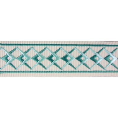 Decorative Braid Trim - Diamond Pattern Teal