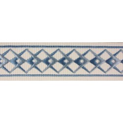 Decorative Braid Trim - Diamond Pattern Silvery Blue