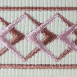 Decorative Braid Trim -Diamond Pattern Pink