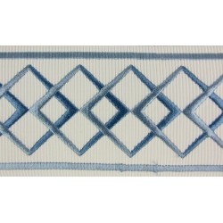 Decorative Border - Diamond Pattern Slate Blue