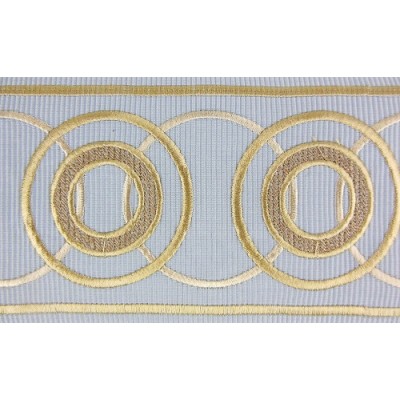 Decorative Border - Inner Circles Pattern Grey/Gold