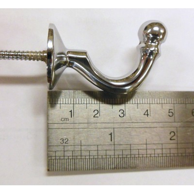 Tieback Hook Chrome - 40MM