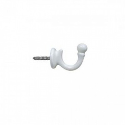 Tieback Hook White - 40MM