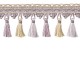 Tassel Trim Lavender, Soft Gold & Silver