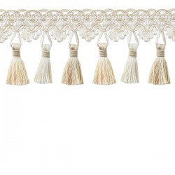 Tassel Fringe - Oyster & Cream