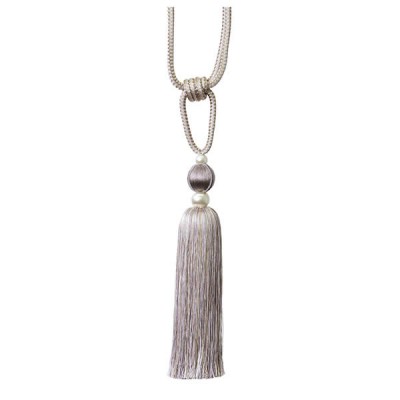 Single Tassel Tieback - Lavender, Soft Gold & Silver