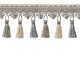 Tassel Trim - Grey, Silver & Cream