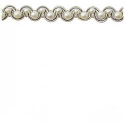 Braid with Pearls Grey, Silver & Cream