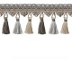 Tassel Trim - Chocolate & Silver