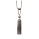 Single Tassel Tieback - Chocolate & Silver