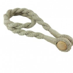 Magnetic Weaved Rope Tieback - Linen