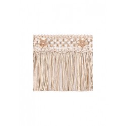 Organdy Cut Fringe with Rosette - White Dove