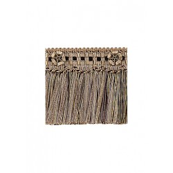 Organdy Cut Fringe with Rosette - Chocolate Delight