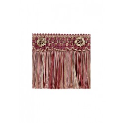 Organdy Cut Fringe with Rosette -  Mulberry Avocado