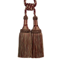 Double Tassel Tieback - Cherrywood