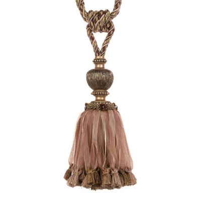 Large Single Tassel Tieback - Mocha Gold